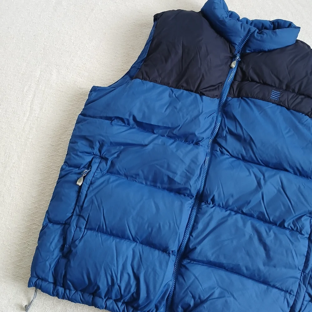 lands end ♡ down feather blue vest mens xl puffer cavin core winter gorpcore
